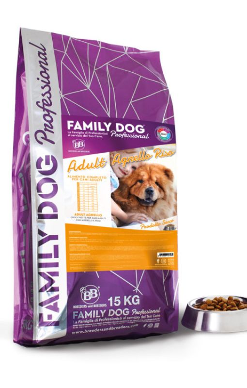 Family dog Professional briketi za odrasle pse: jagnetina, riž, 12 kg