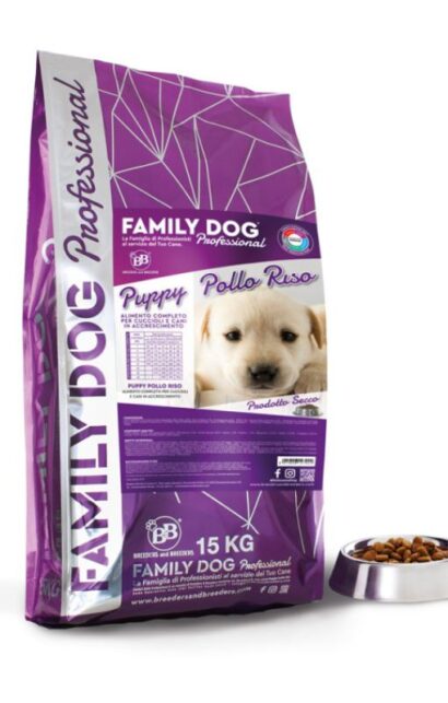 Family dog Professional briketi za pse mladiče: piščanec, riž,12 kg