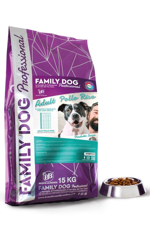 Family dog Professional briketi za odrasle pse: piščanec, riž, 12 kg